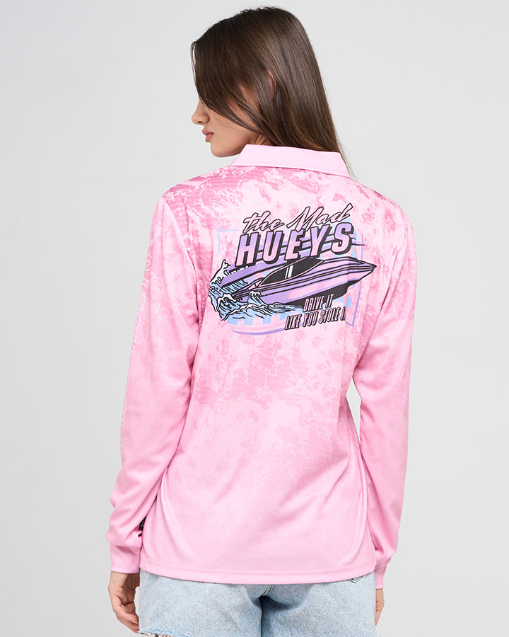 DRIVE IT | WOMENS UPF 50+ FISHING JERSEY - PINK – The Mad Hueys