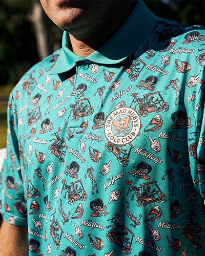 HUEYS GOLF | SS POLO  - TEAL