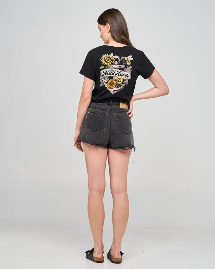 BEE ANCHOR | WOMENS SS TEE - BLACK