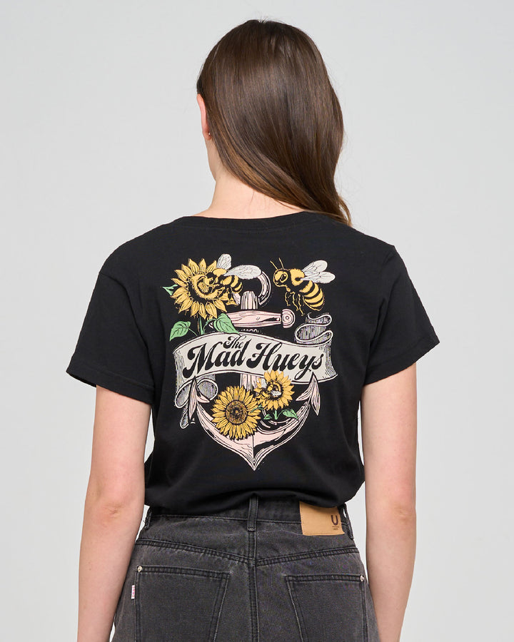 BEE ANCHOR | WOMENS SS TEE - BLACK