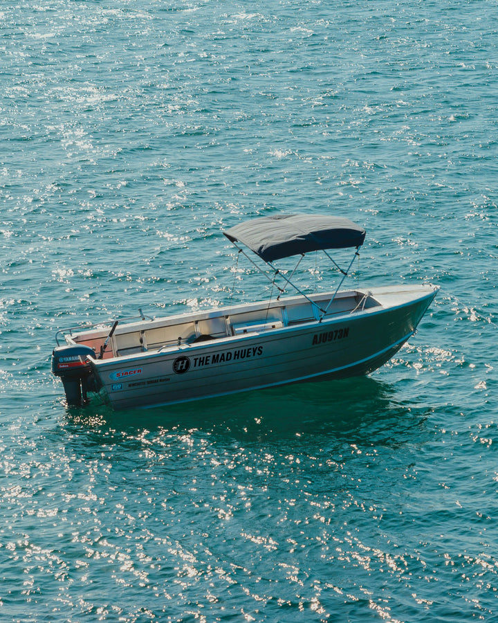 THE MAD HUEYS | 900MM DIE CUT BOAT STICKER - BLACK