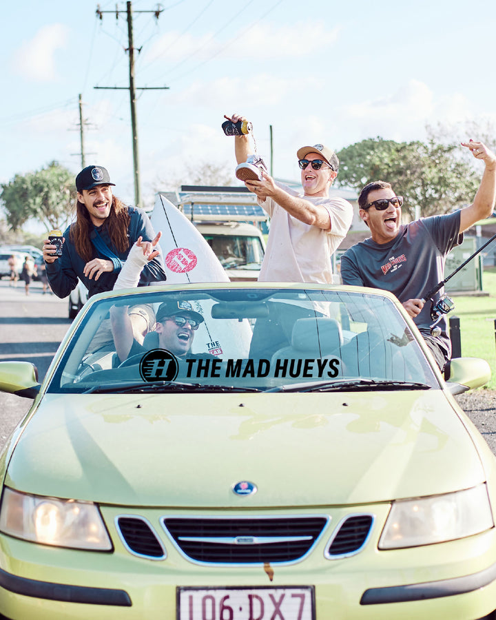 THE MAD HUEYS | 900MM DIE CUT BOAT STICKER - BLACK