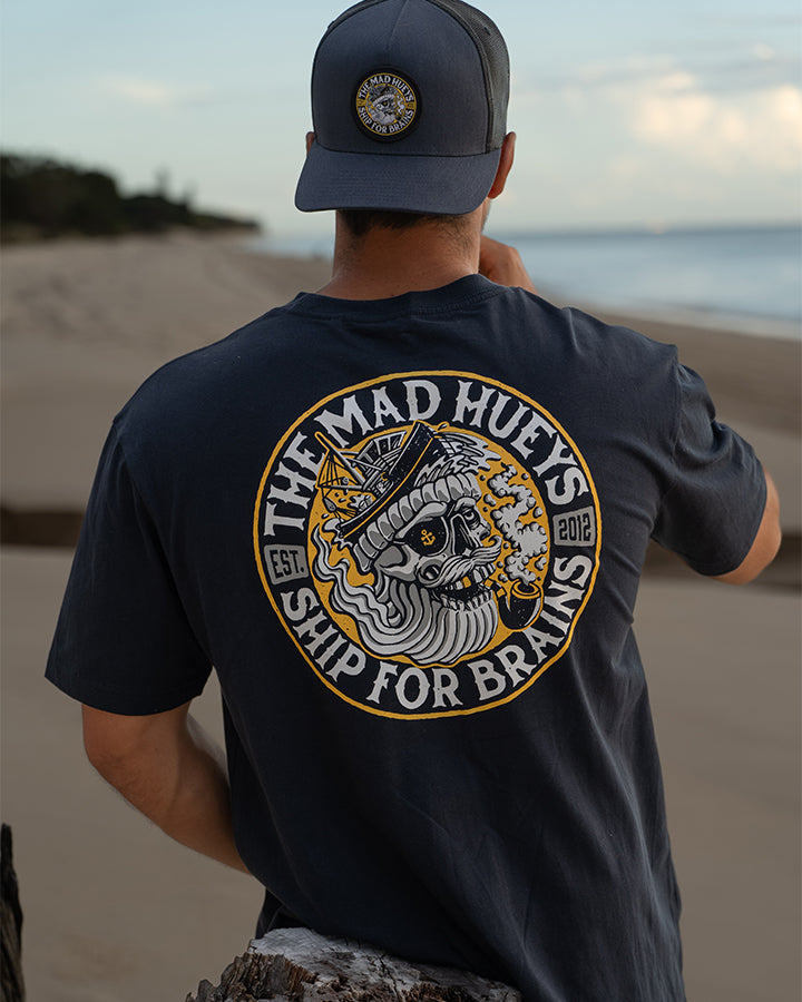 SHIP FOR BRAINS | SS TEE - NAVY