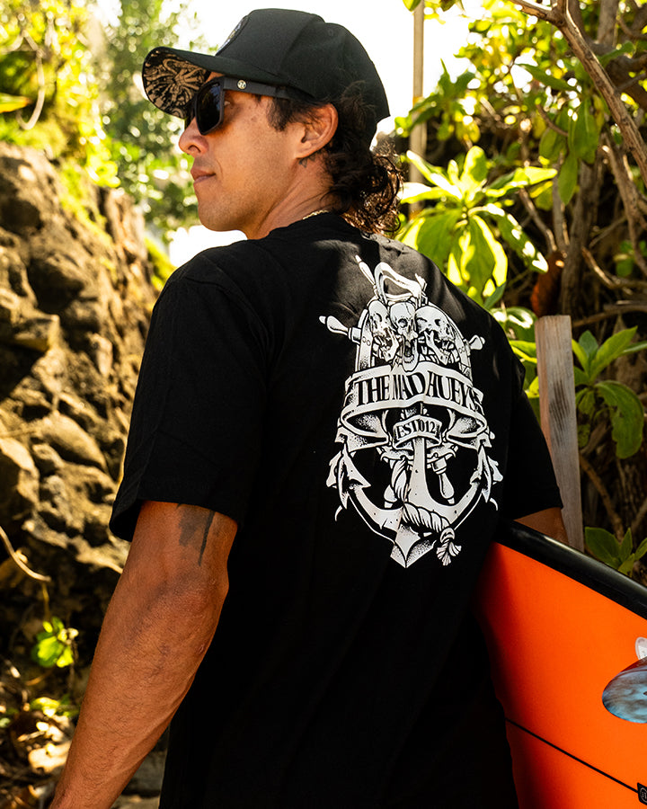 TRIPLE ANCHOR | SS TEE - BLACK