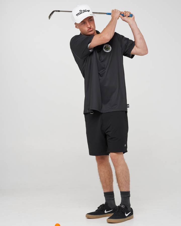 19TH HOLE | SS POLO - BLACK