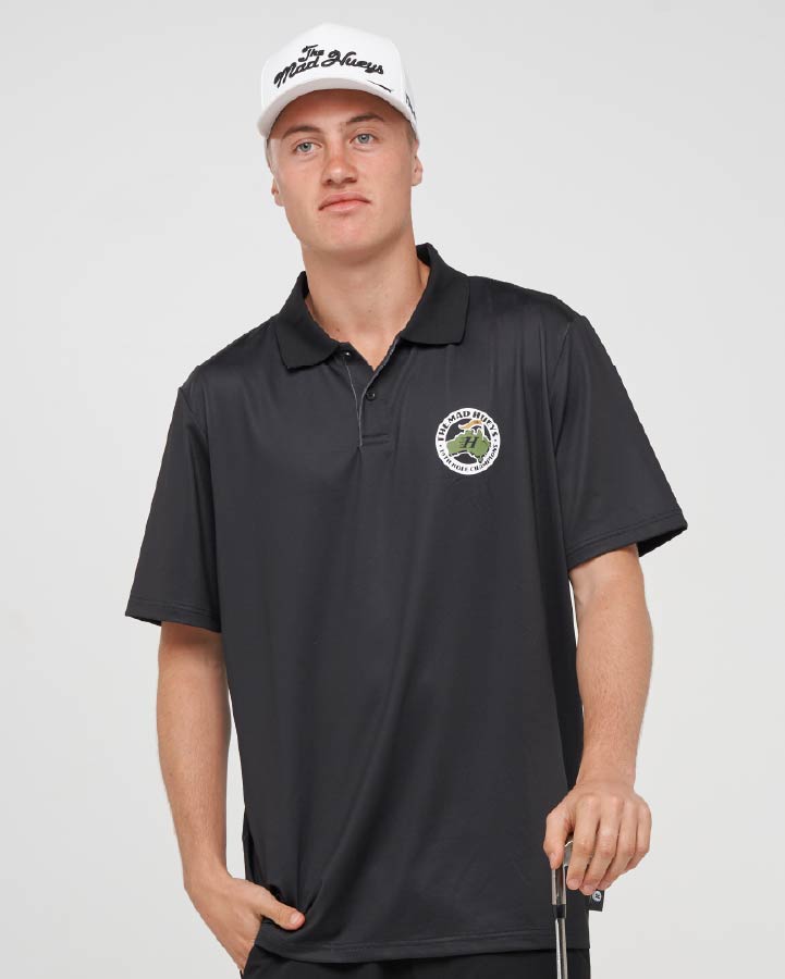 19TH HOLE | SS POLO - BLACK