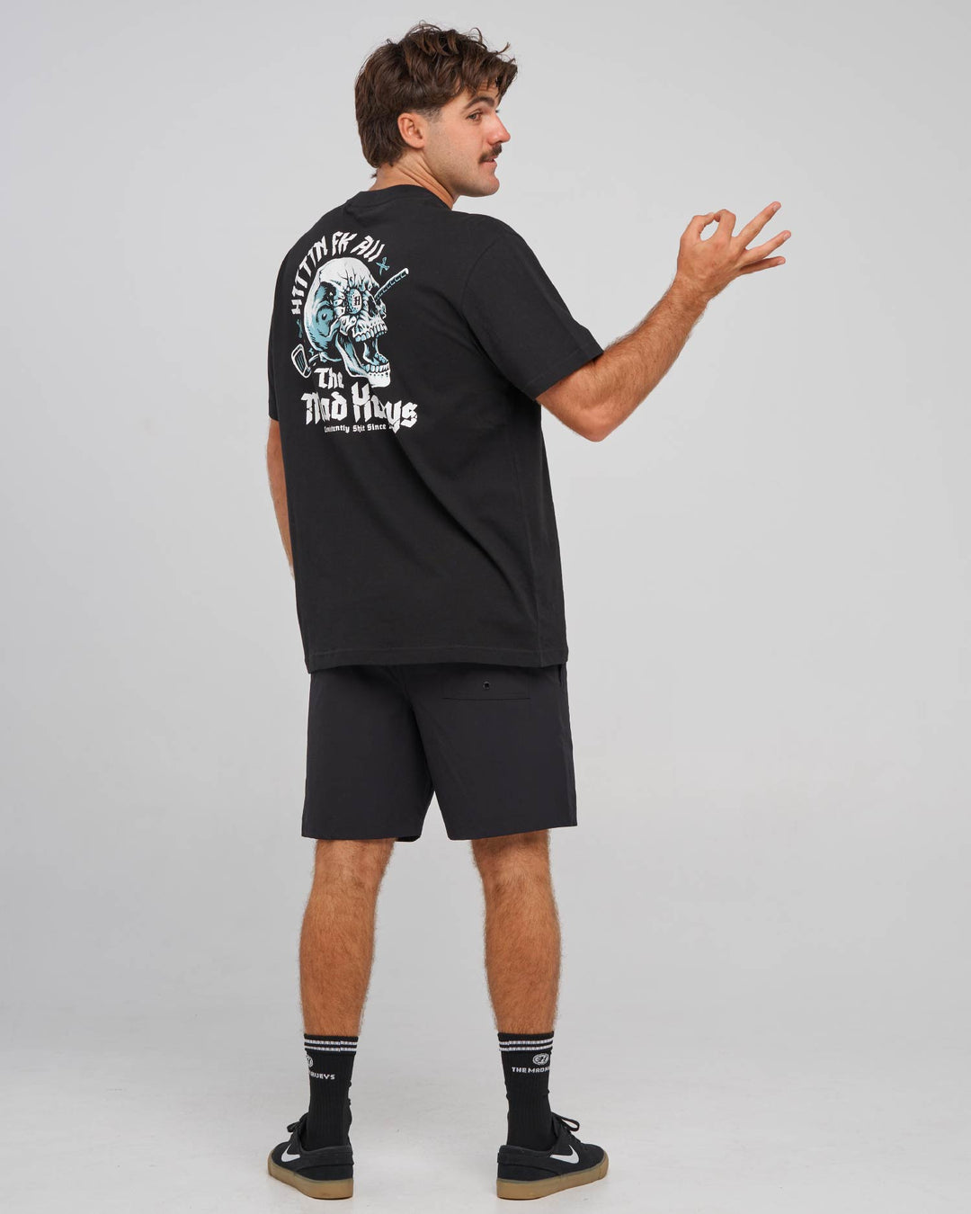HITTIN FK ALL | SS TEE - BLACK