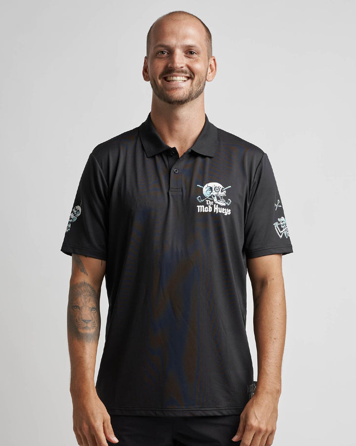 HITTIN FK ALL | SS GOLF POLO - BLACK