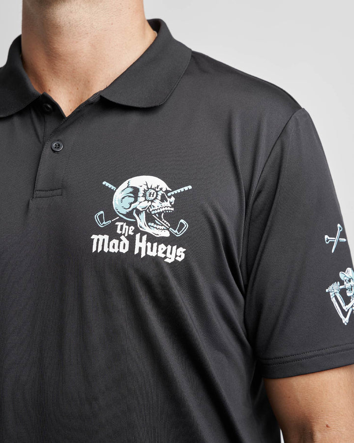 HITTIN FK ALL | SS GOLF POLO - BLACK
