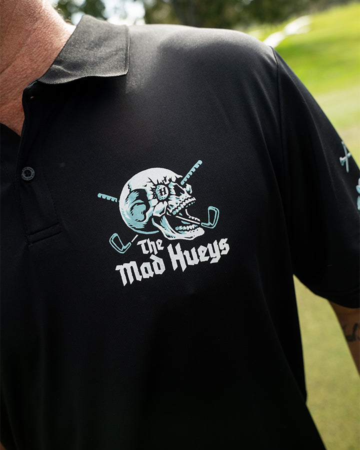 HITTIN FK ALL | SS GOLF POLO - BLACK