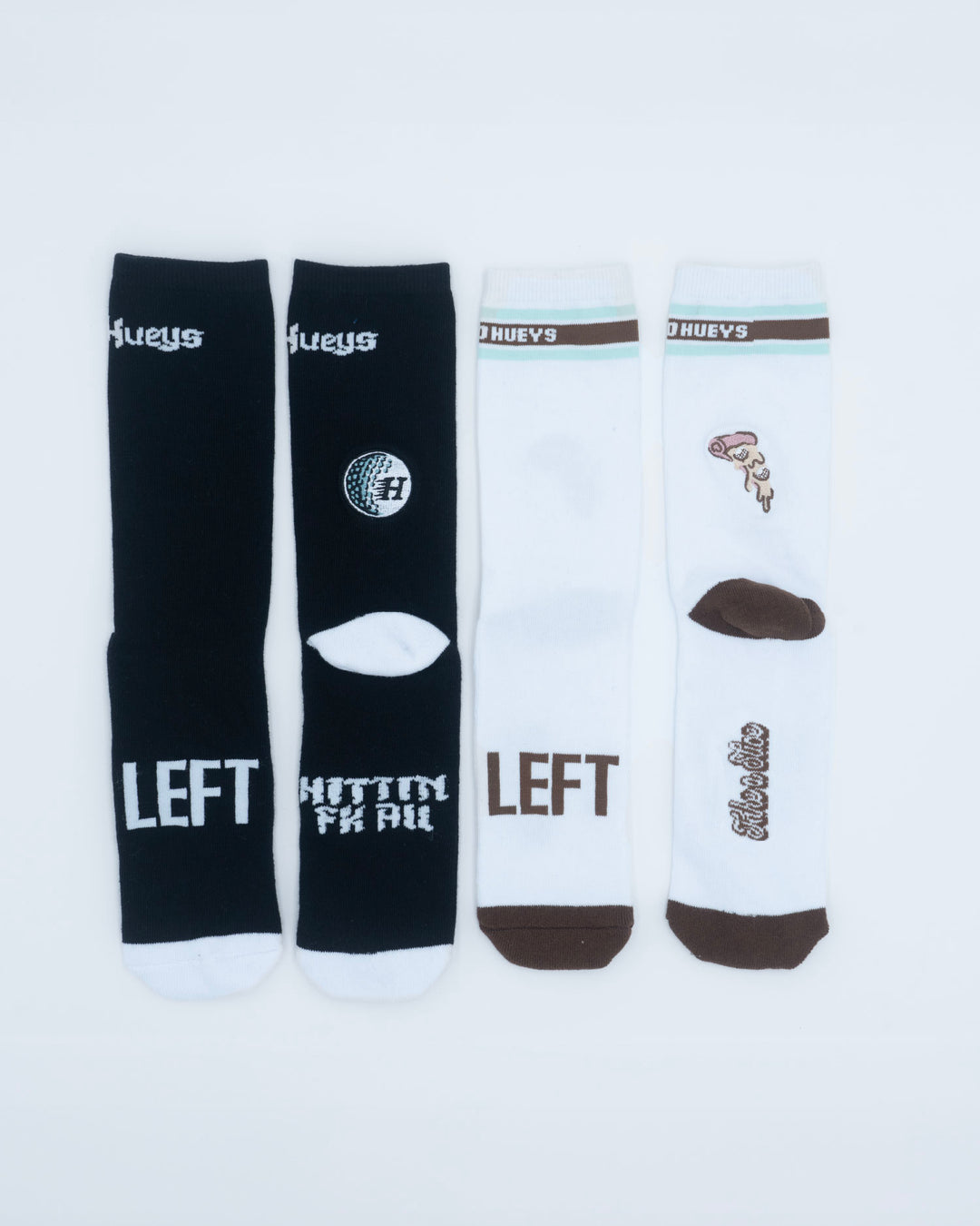 HUEYS GOLF | 2 PK CREW SOCKS - MULTI