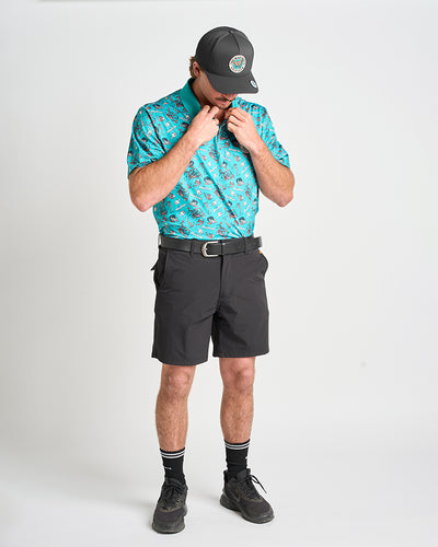 HUEYS GOLF PACK | GOLF POLO + CAP + TOWEL - TEAL