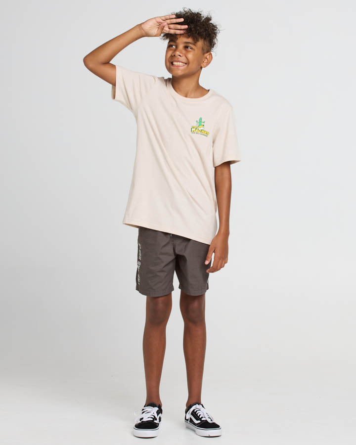 COOL AS A CUCUMBER | YOUTH SS TEE - CEMENT