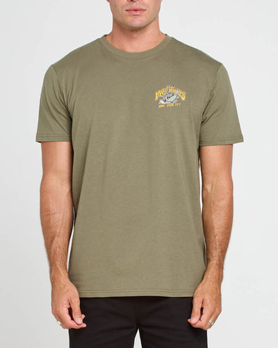 TINS AND TINNIES | SS TEE - DUSTY GREEN