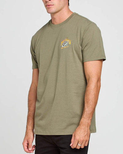 TINS AND TINNIES | SS TEE - DUSTY GREEN