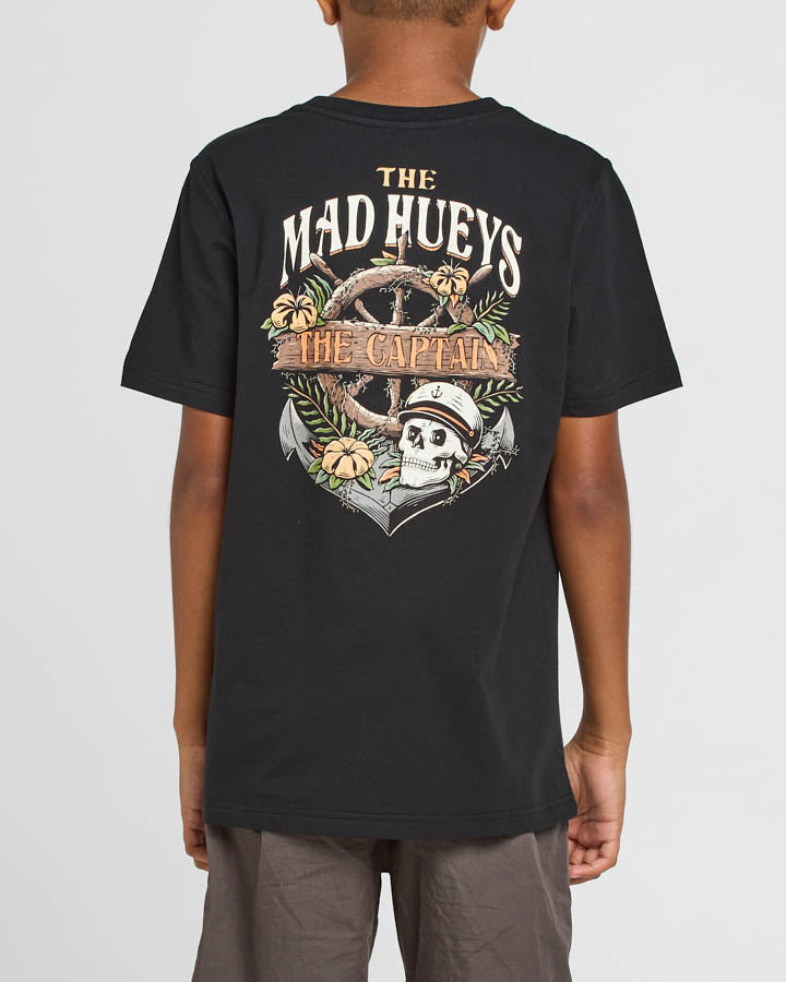 SHIPWRECKED CAPTAIN | YOUTH SS TEE - BLACK