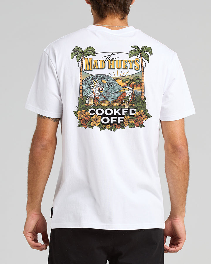 COOKED OFF | SS TEE - WHITE – The Mad Hueys