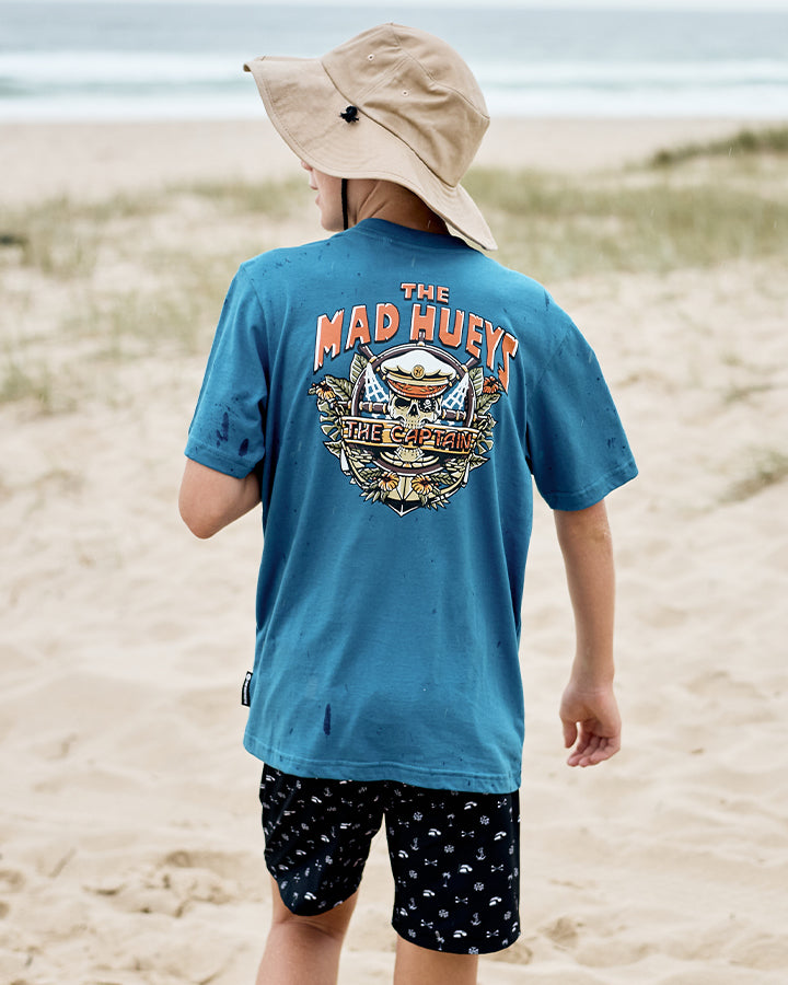 THE ISLAND CAPTAIN | YOUTH SS TEE - DARK COBALT