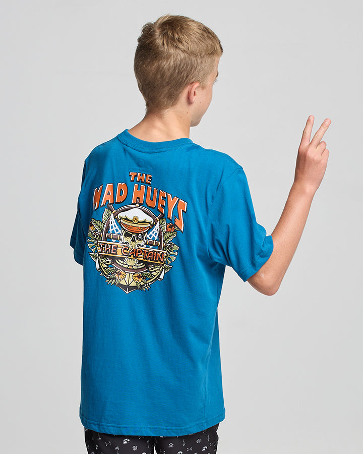 THE ISLAND CAPTAIN | YOUTH SS TEE - DARK COBALT