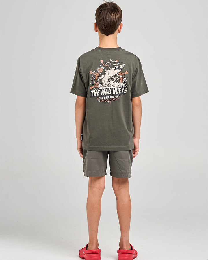 CATCH FISH | YOUTH SS TEE - CHARCOAL