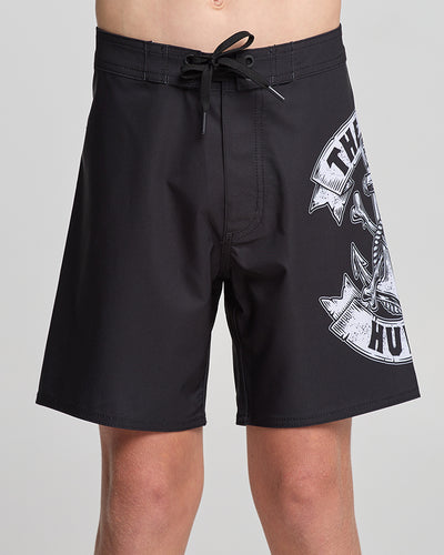 ANCHOR BONES | YOUTH 14" BOARDSHORT - BLACK