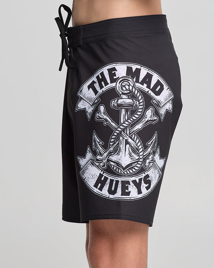 ANCHOR BONES | YOUTH 14" BOARDSHORT - BLACK