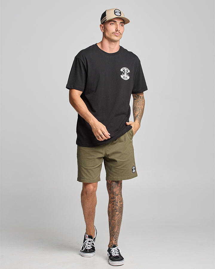 ANCHOR BONES |  SS TEE - BLACK