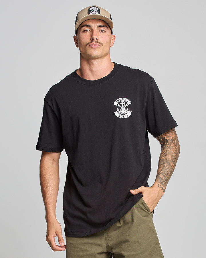 ANCHOR BONES |  SS TEE - BLACK