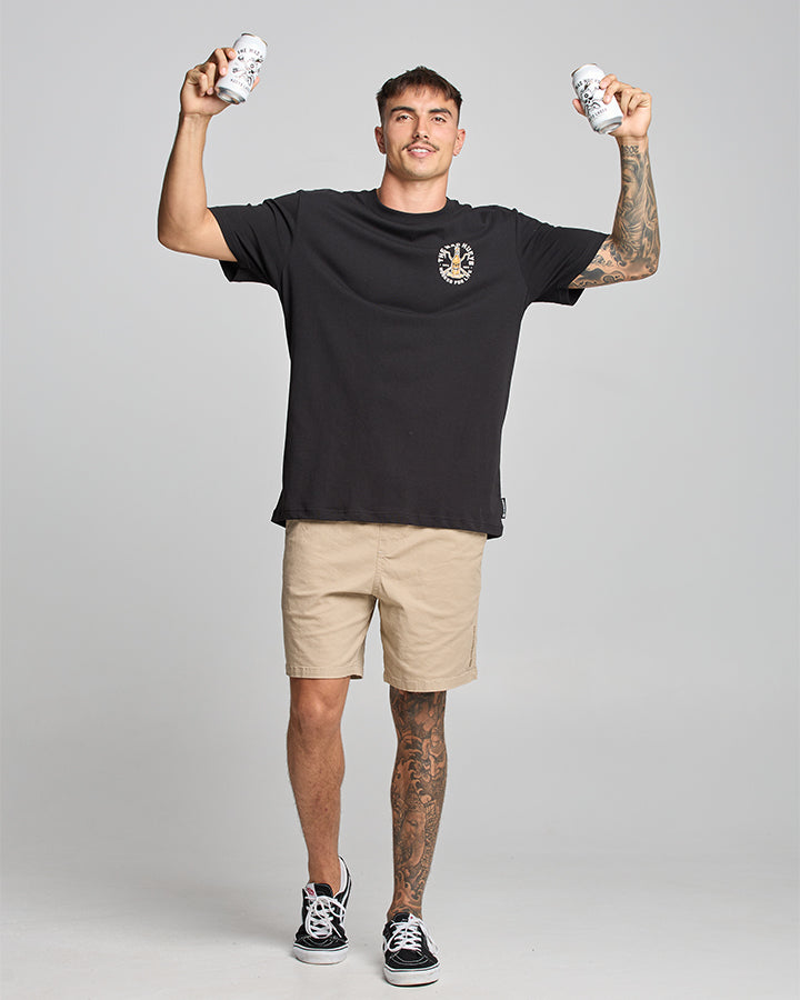 HOOKED FOR LIFE | SS TEE - BLACK