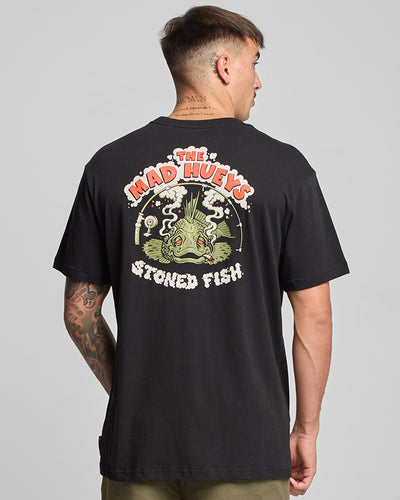 STONED FISH | SS TEE - BLACK