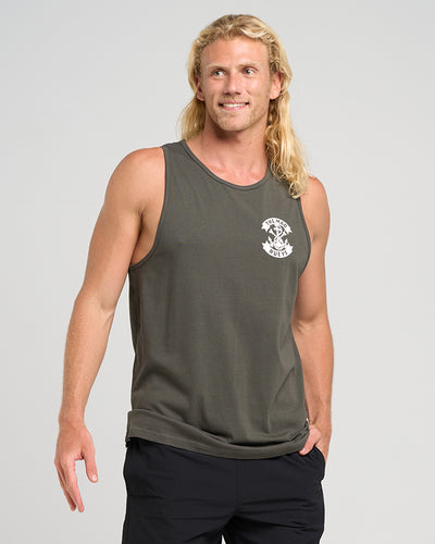 ANCHOR BONES | TANK - CHARCOAL/WHITE