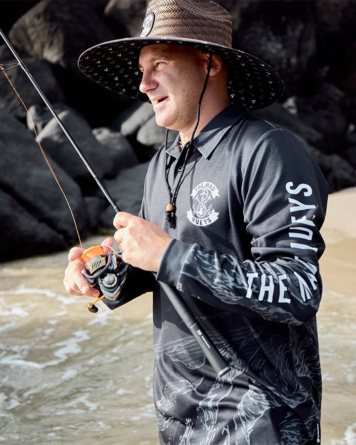 ANCHOR BONES | UPF 50+ FISHING JERSEY - BLACK