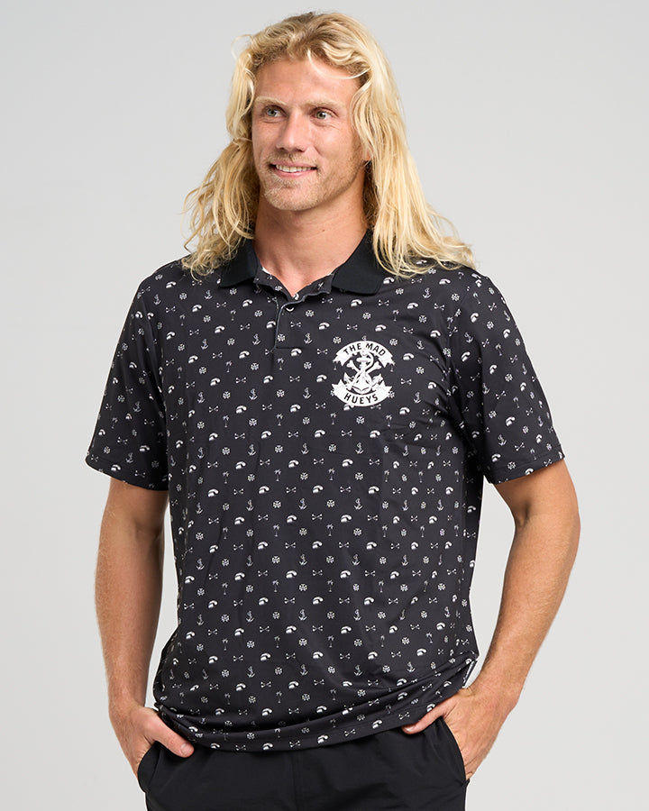 ANCHOR BONES | PARTY POLO - BLACK