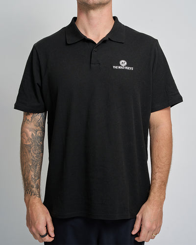 HUEYS | SS POLO - BLACK