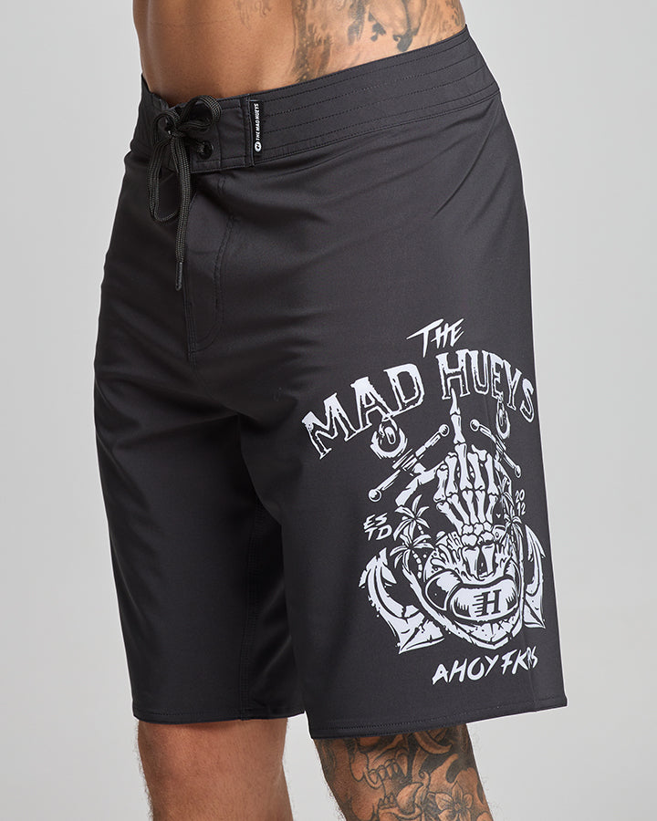 AHOY FKRS | 20" BOARDSHORT - BLACK