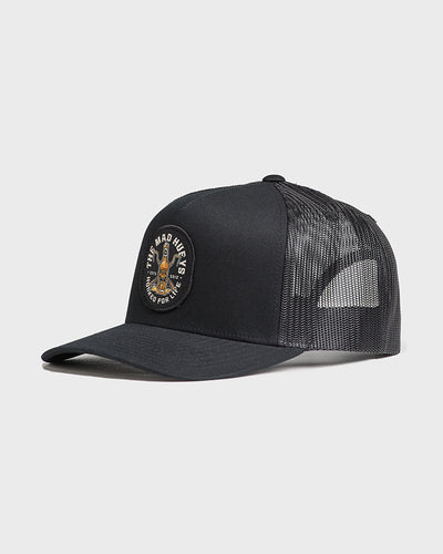 HOOKED FOR LIFE | TWILL TRUCKER - BLACK