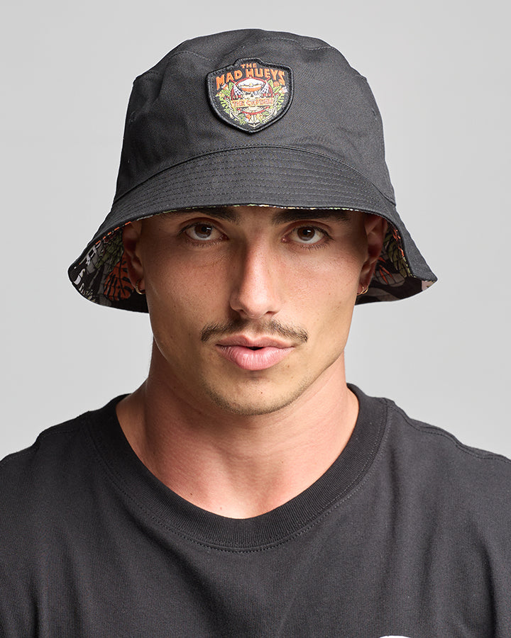 THE ISLAND CAPTAIN | REVERSIBLE BUCKET HAT - BLACK