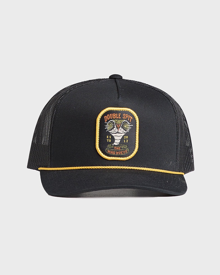 DOUBLE SPIT | TWILL TRUCKER - BLACK