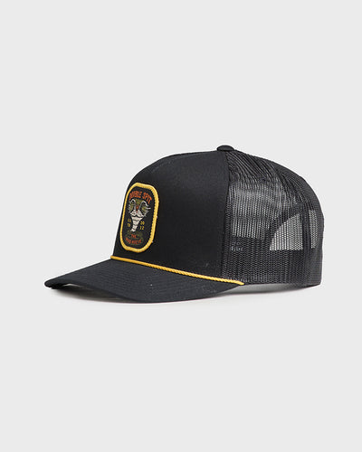 DOUBLE SPIT | TWILL TRUCKER - BLACK