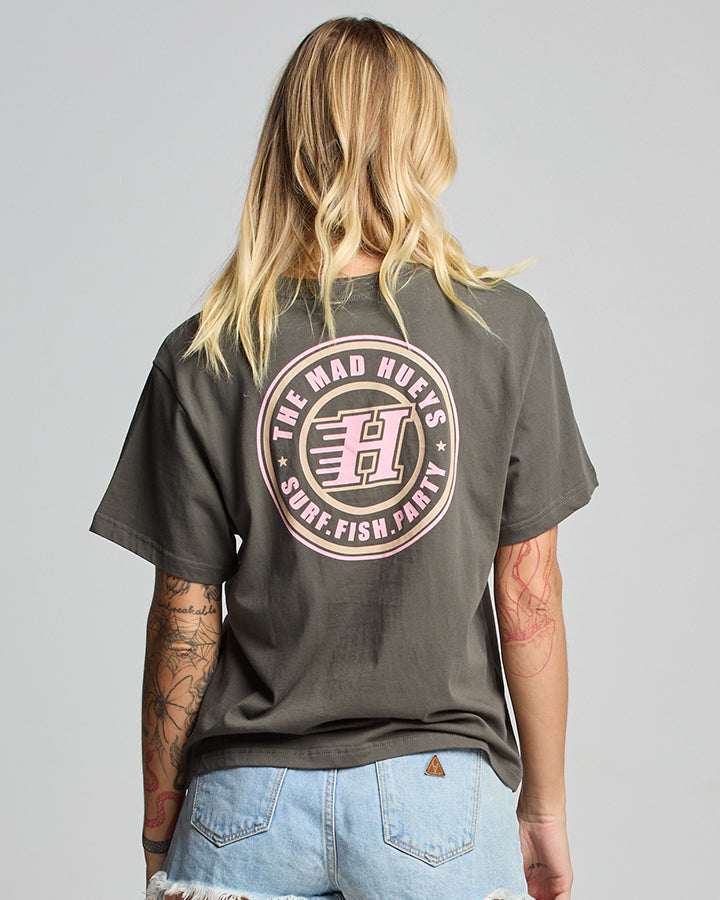 H SERIES | WOMENS SS TEE - CHARCOAL