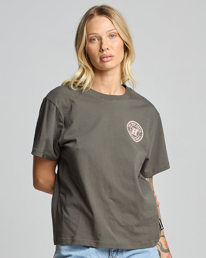 H SERIES | WOMENS SS TEE - CHARCOAL