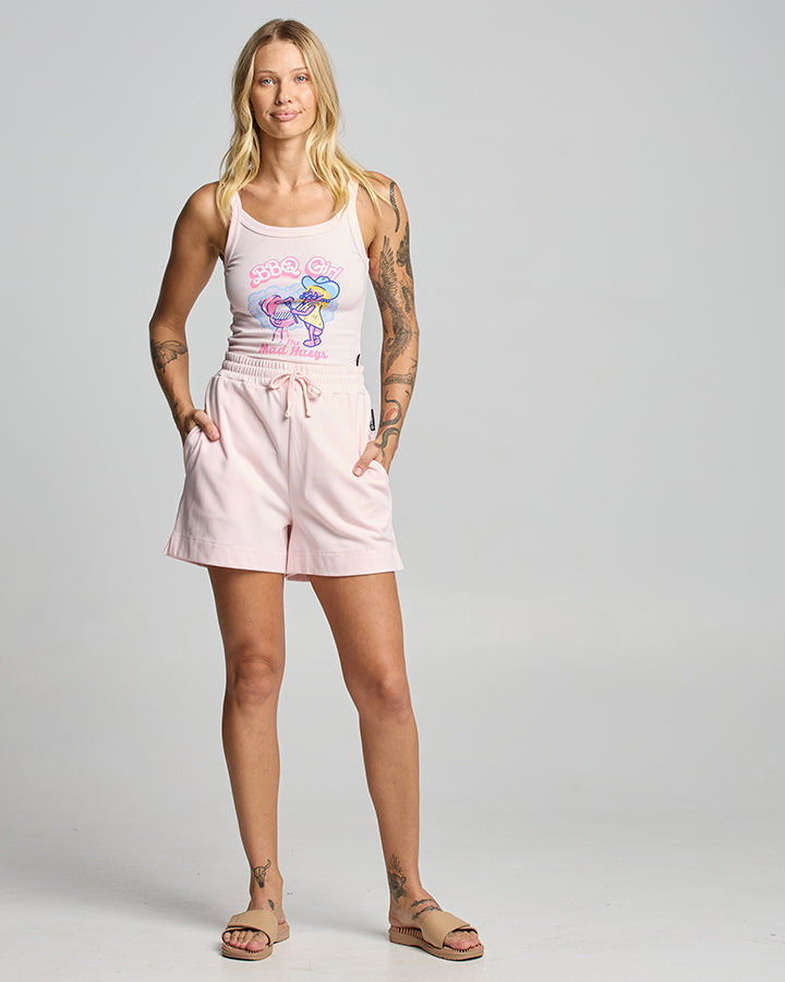 BBQ GIRL | WOMENS SHORTS - FAIRY FLOSS