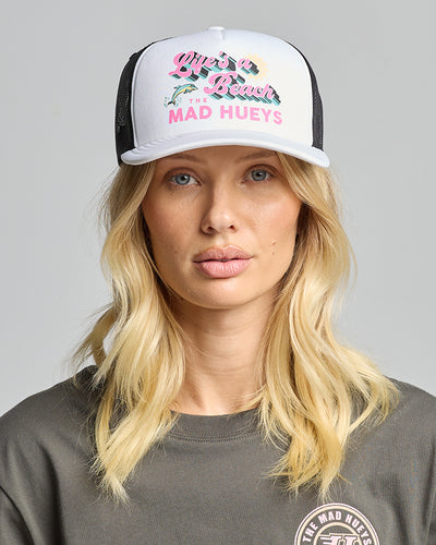 LIFES A BEACH | WOMENS FOAM TRUCKER - WHITE