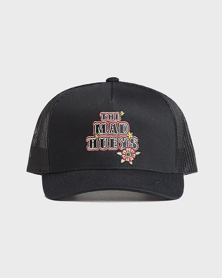 SKULL TATTOO | WOMENS TWILL TRUCKER - BLACK