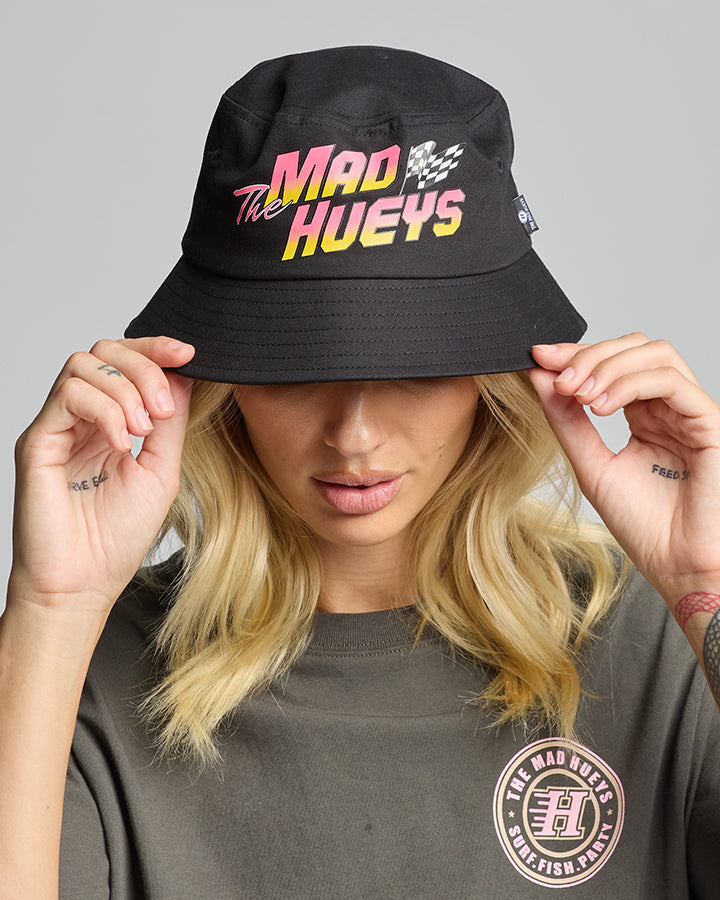 SEE YOU ON THE TRACK | WOMENS BUCKET HAT - BLACK