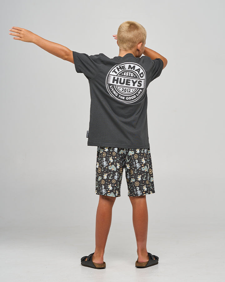 GOOD LIFE HUEYS | YOUTH SS TEE - VINTAGE BLACK