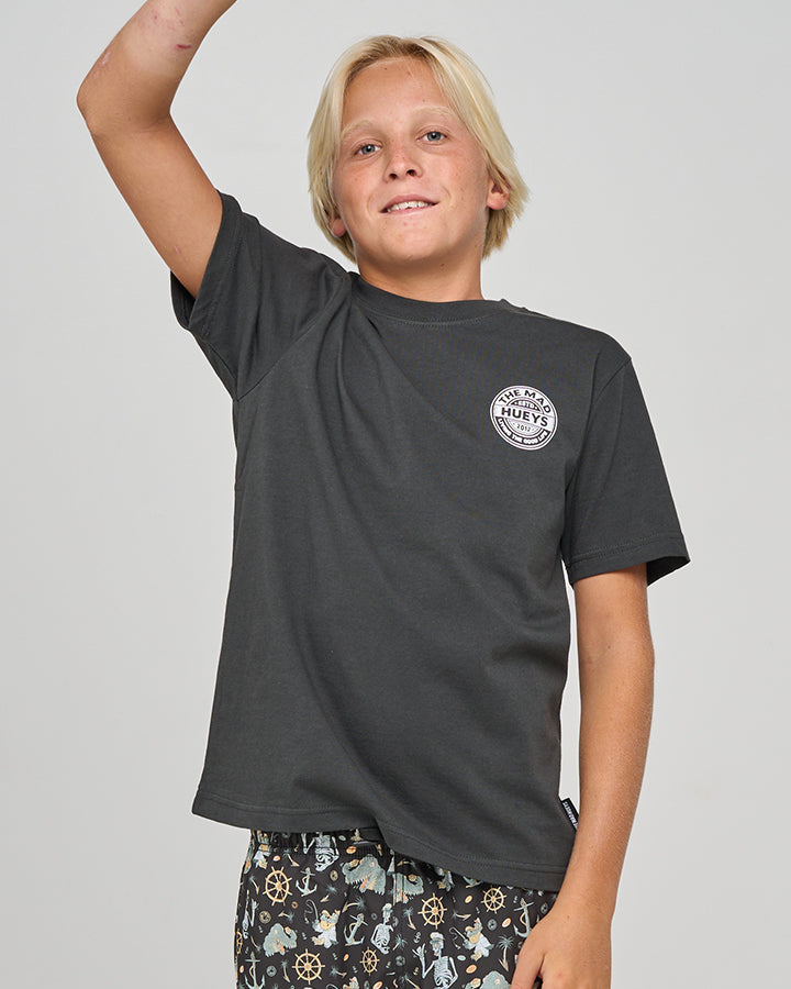 GOOD LIFE HUEYS | YOUTH SS TEE - VINTAGE BLACK