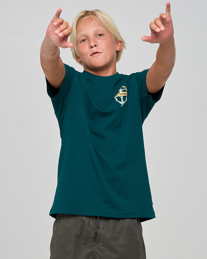 CROC CAPTAIN | YOUTH SS TEE - ATLANTIC