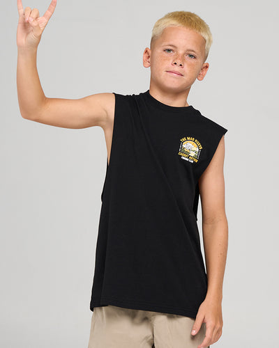 CAUGHT NOTHIN | YOUTH MUSCLE - BLACK