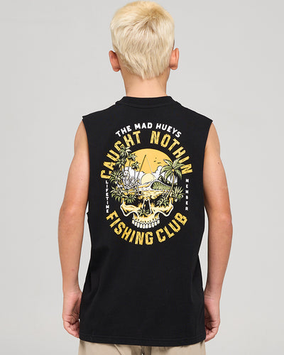 CAUGHT NOTHIN | YOUTH MUSCLE - BLACK